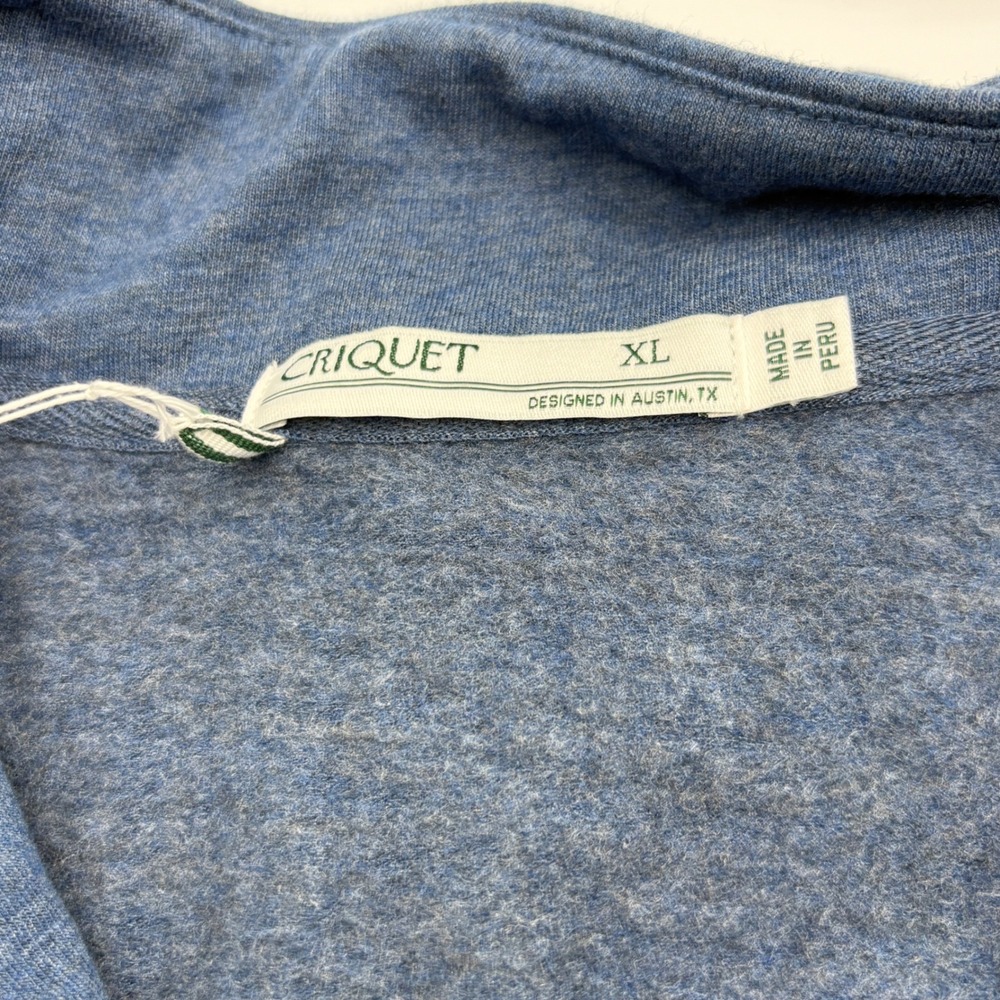 Criquet Pullover Mens XL Blue 1/4 Zip Performance Casual Golf Sweater - Picture 4 of 9